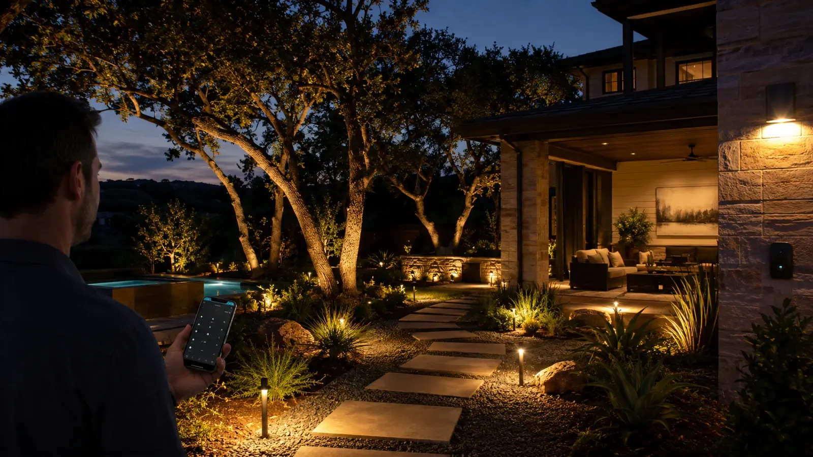 Garden & Tree Lighting project in Austin by Austin Landscape Lighting