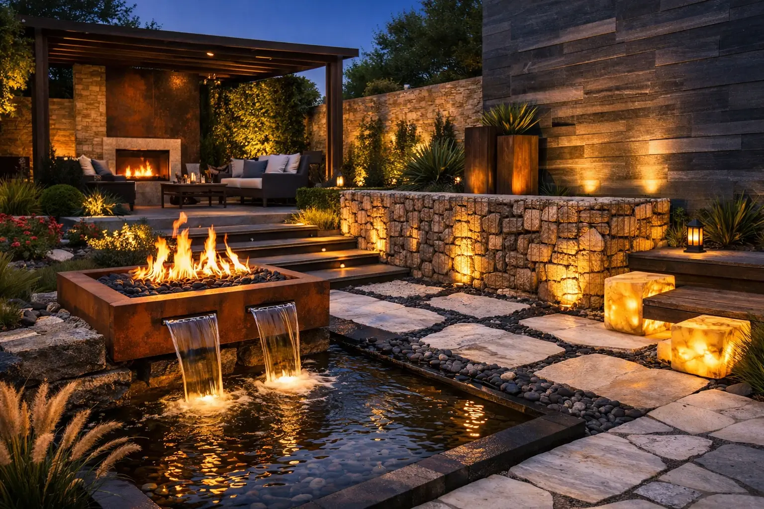 Architectural Uplighting project in Austin by Austin Landscape Lighting