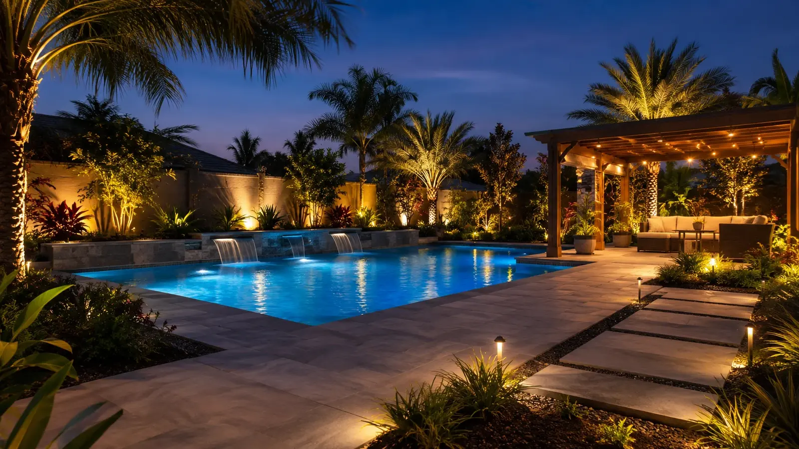 Landscape lighting ideas for pools by Austin Landscape Lighting
