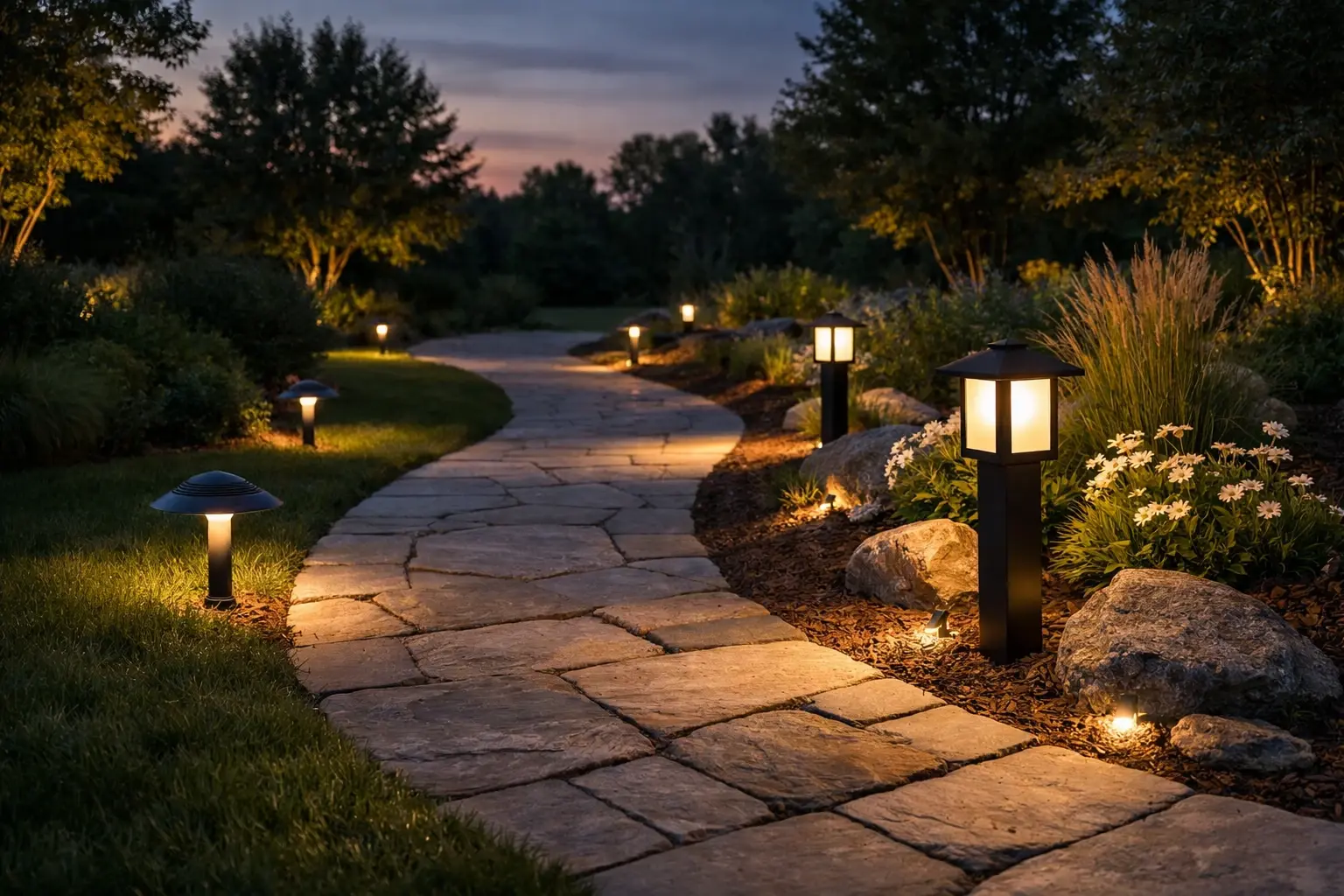 Path & Walkway Lighting project in Austin by Austin Landscape Lighting