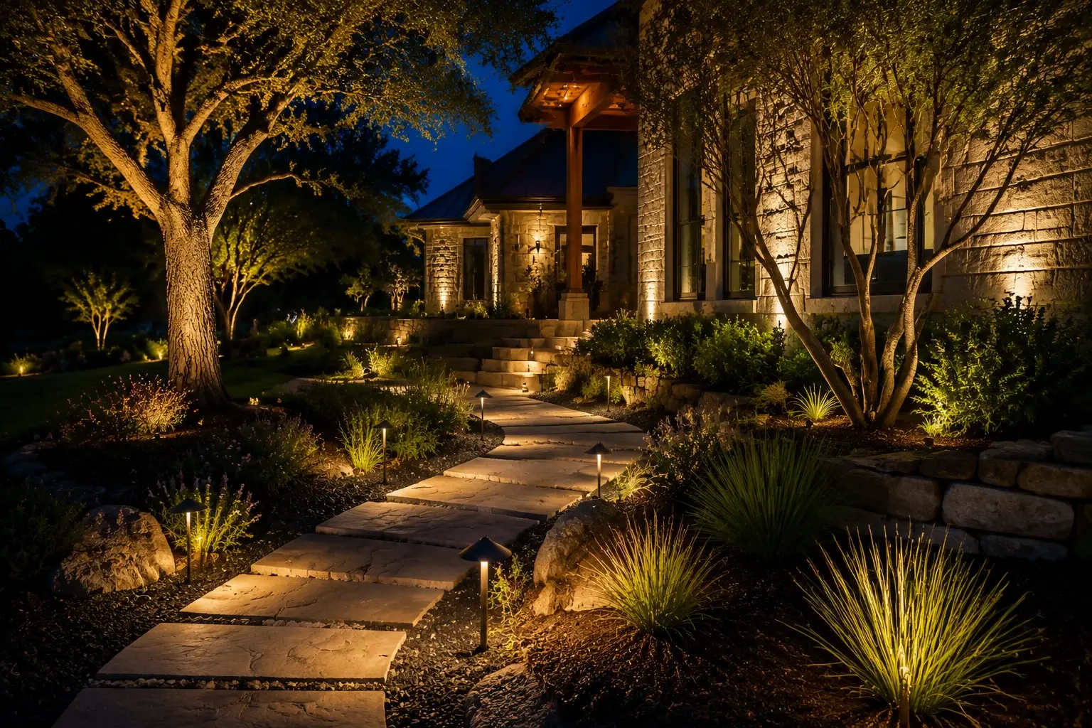 Low-Voltage Lighting Installation project in Austin by Austin Landscape Lighting