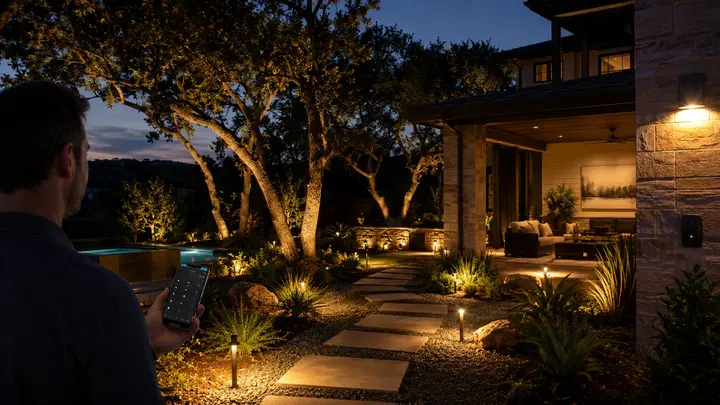 Austin landscape tree lighting by Austin Landscape Lighting