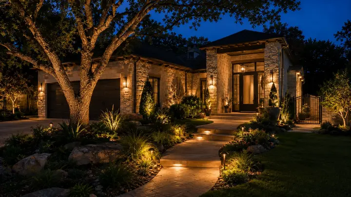 Custom landscape lighting Austin by Austin Landscape Lighting