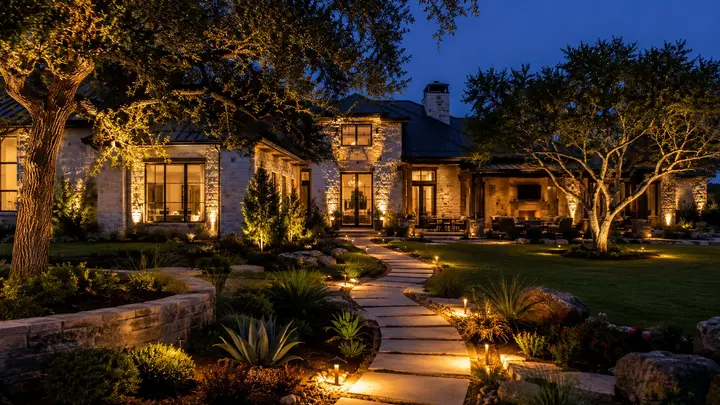 Custom landscape lighting Austin by Austin Landscape Lighting
