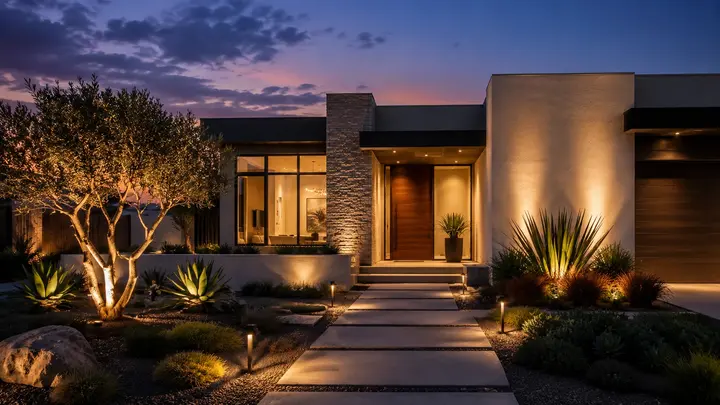 Front yard landscaping lighting ideas by Austin Landscape Lighting