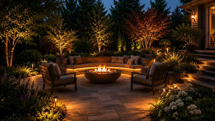 Landscape lighting ideas backyard by Austin Landscape Lighting