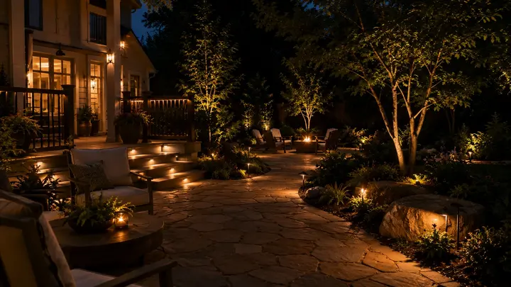 Landscape lighting ideas backyard by Austin Landscape Lighting