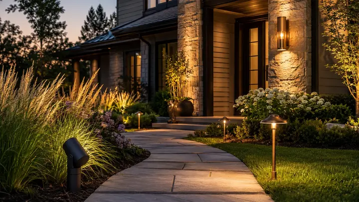 Landscape lighting ideas for front yard by Austin Landscape Lighting