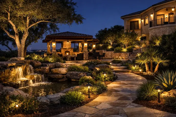 Landscape lighting installation Austin TX by Austin Landscape Lighting