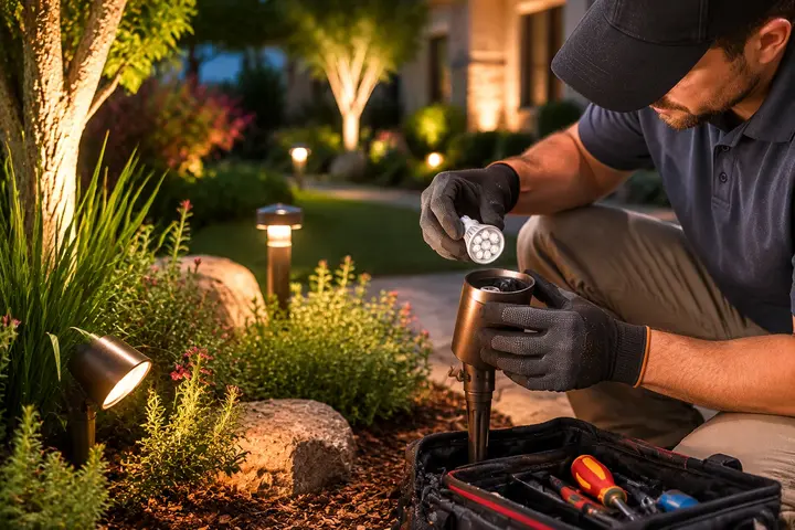 Landscape lighting maintenance Austin by Austin Landscape Lighting