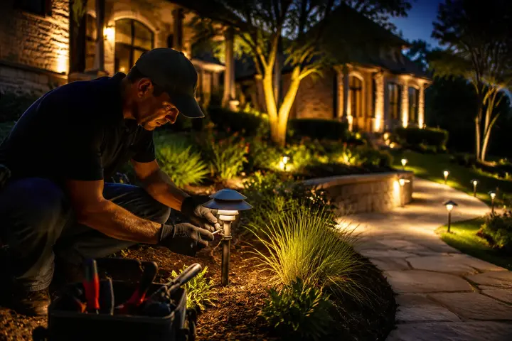 Landscape lighting repair Austin TX by Austin Landscape Lighting
