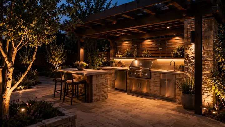 Landscaping lighting ideas backyard by Austin Landscape Lighting