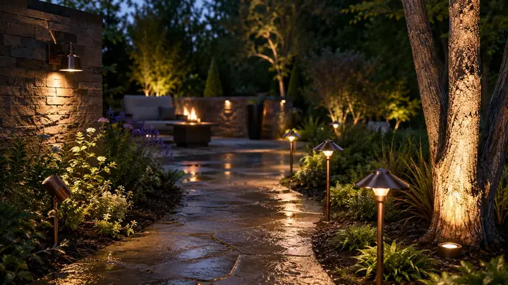 Landscaping lighting ideas backyard by Austin Landscape Lighting