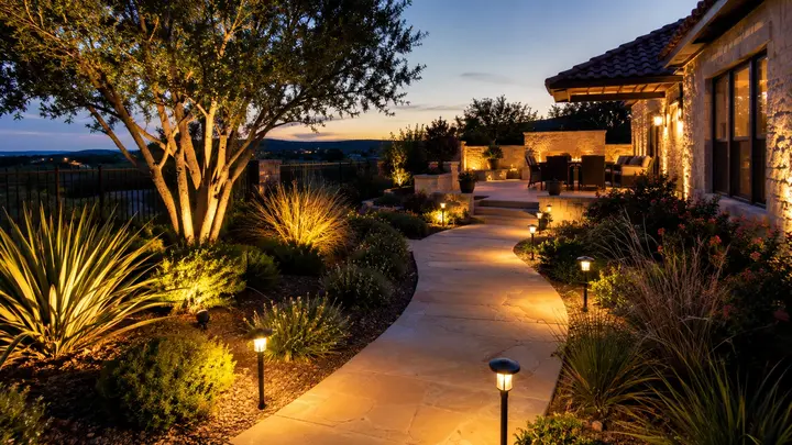 Landscaping solar lighting ideas by Austin Landscape Lighting