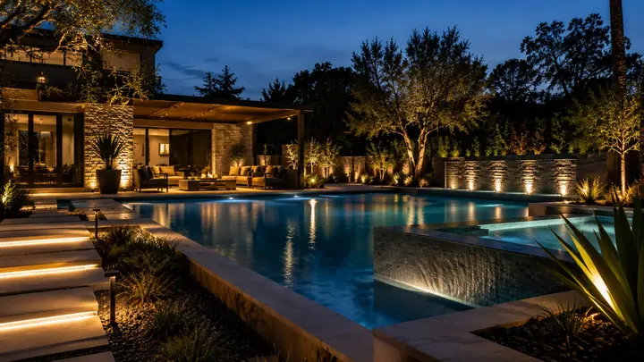 Modern landscape lighting ideas by Austin Landscape Lighting