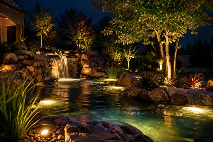 Outside landscape lighting ideas by Austin Landscape Lighting